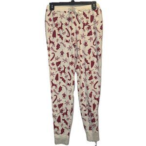Hanna Andersson Organic Scandi Cane Long John Christmas Pajama Pants Adult Sz S